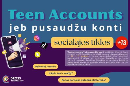 "Teen Accounts" sociālajos tīklos