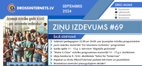 Iznācis 2024.gada SEPTEMBRA ziņu izdevums