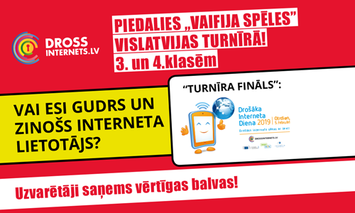 Aicinām skolas piedalīties Vislatvijas "Vafija spēle" turnīrā!