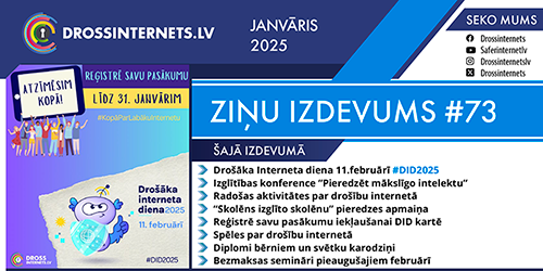 Iznācis 2025.gada JANVĀRA ziņu izdevums