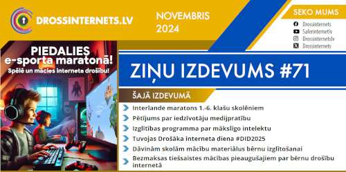 Iznācis 2024.gada NOVEMBRA ziņu izdevums