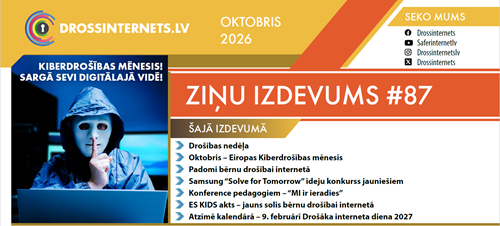 Iznācis 2026. gada OKTOBRA ziņu izdevums